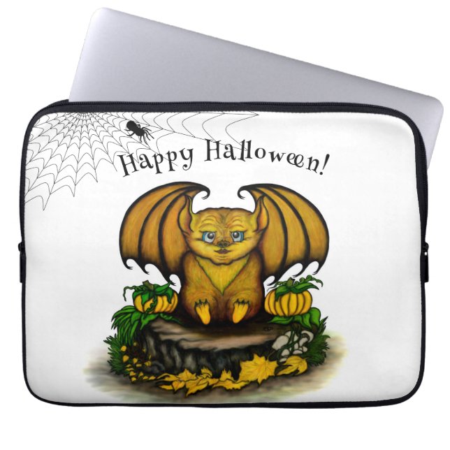Cute Halloween Bat Laptop Sleeve (Voorkant)