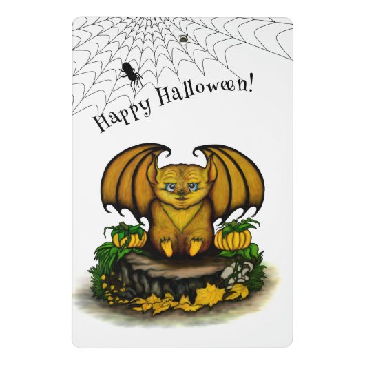 Cute Halloween Bat Mini Klembord (Achterkant)