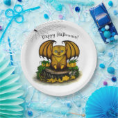 Cute Halloween Bat Papieren Bordje (Feest)