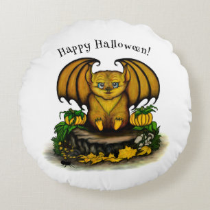 Cute Halloween Bat Rond Kussen