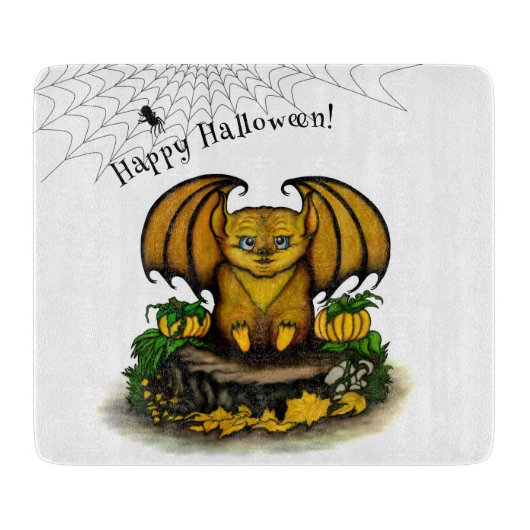 Cute Halloween Bat Snijplank (Voorkant)