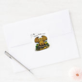 Cute Halloween Bat Vierkante Sticker (Envelop)