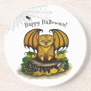 Cute Halloween Bat Zandsteen Onderzetter