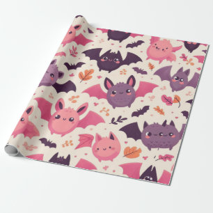 Cute Halloween Bats Pattern Cadeaupapier
