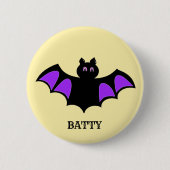 Cute Halloween Batty Bat Ronde Button 5,7 Cm (Voorkant)