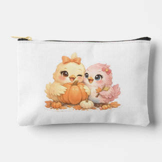 Cute Halloween Birds Pumpkin Pouch Etui