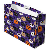 Cute Halloween Birthday Party Groot Cadeauzakje (Voorkant Gekanteld)