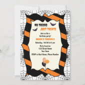 Cute Halloween Birthday Party Invitation Kaart (Voorkant)