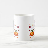 Cute halloween black kitten witch mug koffiemok (Center)