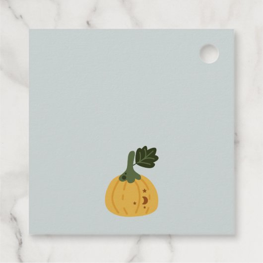 Cute Halloween Blue Ghost Little Boo Baby shower Bedankjes Labels (Achterkant)