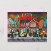 Cute Halloween Briefkaart (Voorkant / Achterkant)