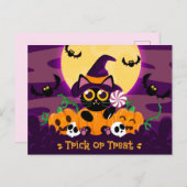Cute Halloween Briefkaart (Voorkant / Achterkant)