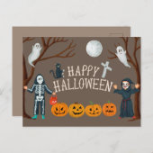 Cute Halloween Briefkaart (Voorkant / Achterkant)