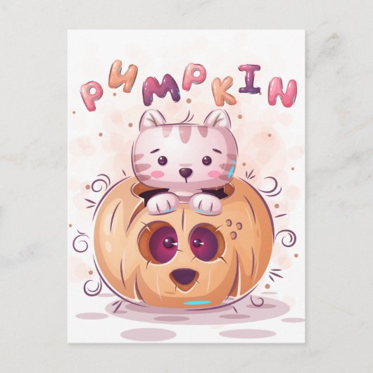 Cute Halloween Briefkaart (Voorkant)
