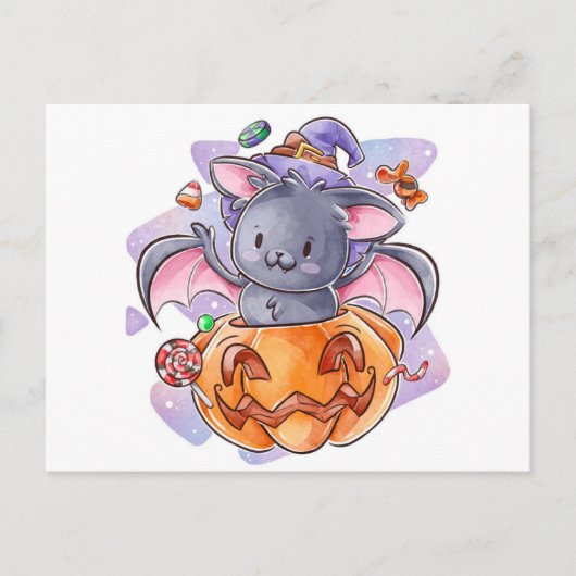 Cute Halloween Briefkaart (Voorkant)