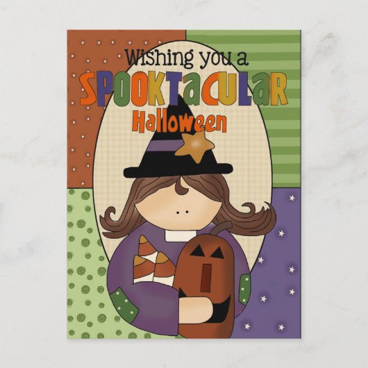 Cute Halloween Briefkaart (Voorkant)