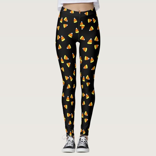 Cute Halloween Candy Corn Leggings (Devant)