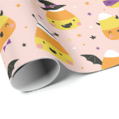 Cute Halloween Candy Corns in costume Cadeaupapier (Rol Hoek)