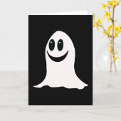 Cute Halloween Cartoon Ghost Kaart (Gele Bloem)