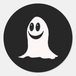 Cute Halloween Cartoon Ghost Ronde Sticker