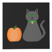 Cute Halloween Cat and Pumpkin Custom Kubus (Voorkant)