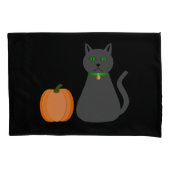Cute Halloween Cat and Pumpkin Double side print Kussensloop (Voorkant)