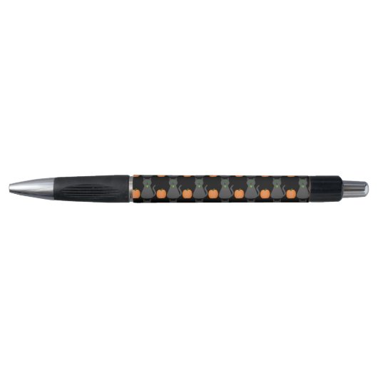 Cute Halloween Cat and Pumpkin Patterned Pen (Voorkant)