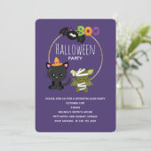 Cute Halloween Cat, Bat & Mummy Boo Kaart (Staand voorkant)