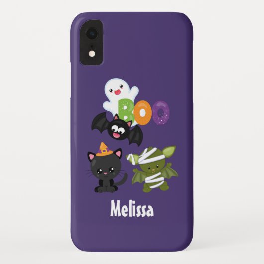 Cute Halloween Cat, Bat, Mummy & Ghost Case-Mate iPhone Case (Achterkant)