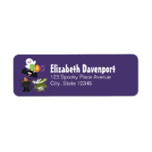 Cute Halloween Cat, Bat, Mummy & Ghost Etiket (Voorkant)