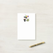 Cute Halloween Cat, Bat, Mummy & Ghost Post-it® Notes (Op bureau)