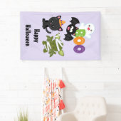 Cute Halloween Cat, Bat, Mummy & Ghost Spandoek (Insitu)