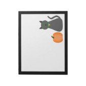 Cute Halloween Cat en Pumpkin Notitieblok (Gedraaid)