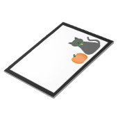Cute Halloween Cat en Pumpkin Notitieblok (Schuin)
