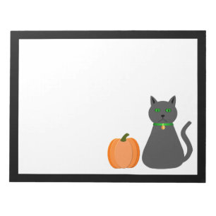 Cute Halloween Cat en Pumpkin Notitieblok
