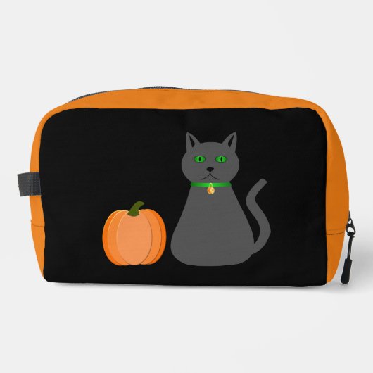 Cute Halloween Cat en Pumpkin Toilettasje (Voorkant)