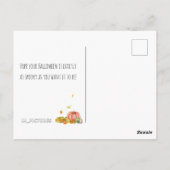 Cute Halloween Cat in Pumpkin Briefkaart (Achterkant)