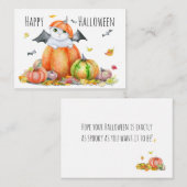 Cute Halloween Cat in Pumpkin Notitiekaartje (Voorkant / Achterkant)