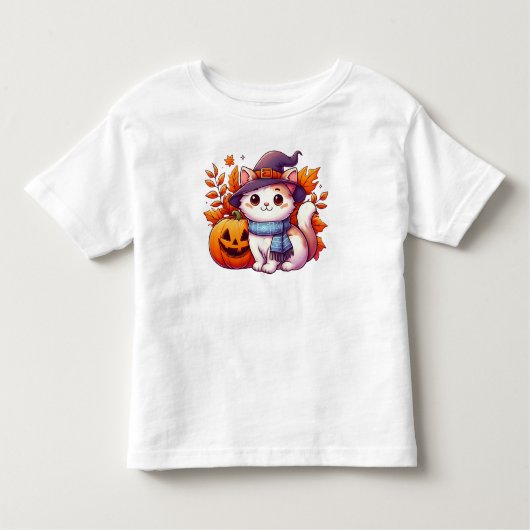 Cute Halloween Cat Kinder Shirts (Voorkant)
