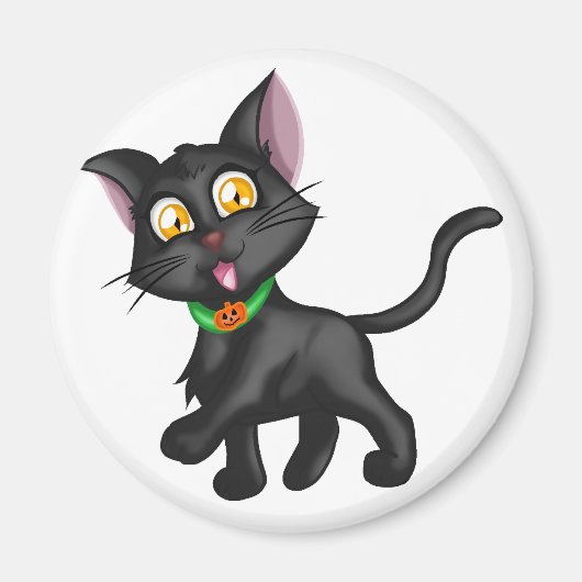 Cute Halloween Cat Magneet (Voorkant)