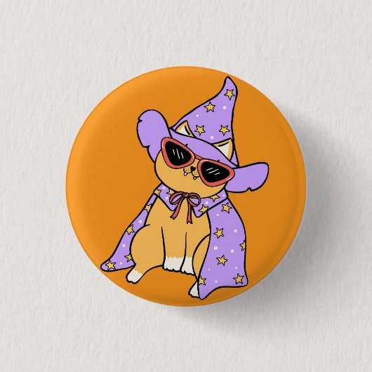 Cute Halloween Cat Ronde Button 3,2 Cm (Voorkant)