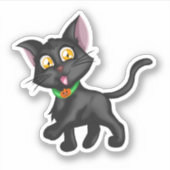 Cute Halloween Cat Sticker (Voorkant)