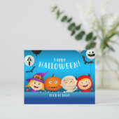 Cute Halloween Characters Briefkaart (Staand voorkant)
