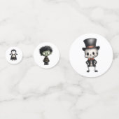 Cute Halloween Characters Confetti (Achterkanten)