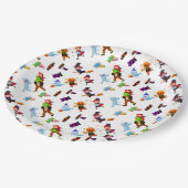 Cute Halloween Characters Papieren Bordje (Gekanteld)