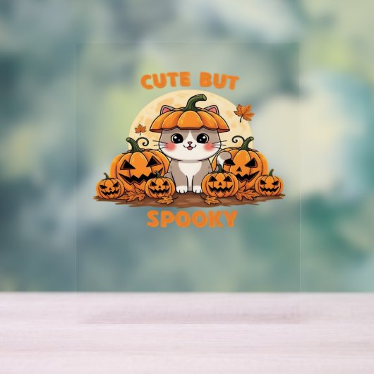 Cute Halloween Chat avec Citrouilles - Kawaii Éffr (Neutre)