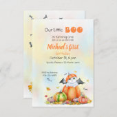 Cute Halloween Chat en Citrouille Invitation (Devant / Derrière)