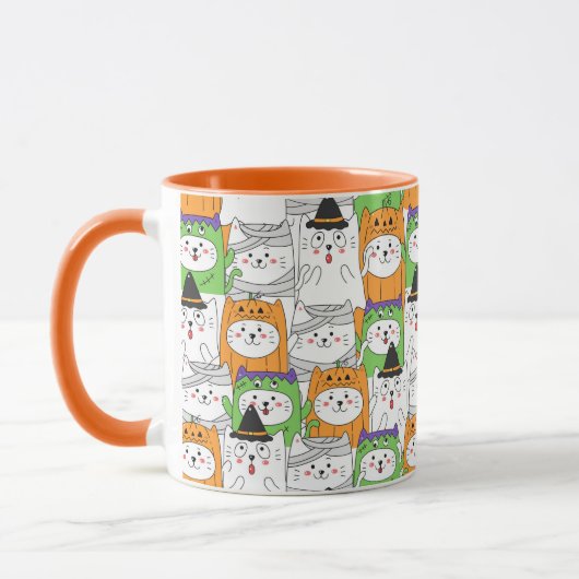 Cute Halloween Chats Mug (Gauche)