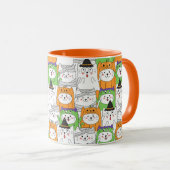 Cute Halloween Chats Mug (Devant droit)