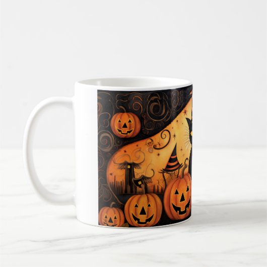 Cute Halloween Chats noirs 23 Mug (Gauche)